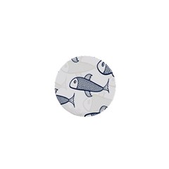 Fish Graphic Flooring Blue Seaworld Swim Water 1  Mini Buttons