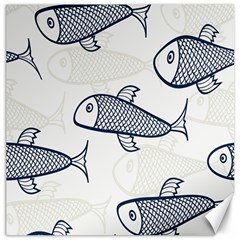 Fish Graphic Flooring Blue Seaworld Swim Water Canvas 20  x 20  