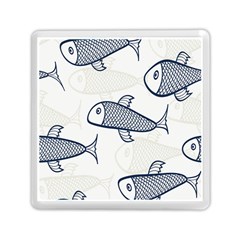 Fish Graphic Flooring Blue Seaworld Swim Water Memory Card Reader (Square) 