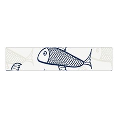 Fish Graphic Flooring Blue Seaworld Swim Water Velvet Scrunchie