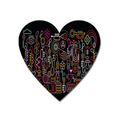 Features Illustration Heart Magnet