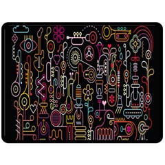 Features Illustration Fleece Blanket (Large) 