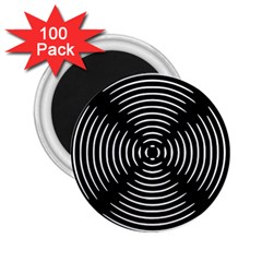 Gold Wave Seamless Pattern Black Hole 2 25  Magnets (100 Pack) 