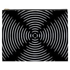 Gold Wave Seamless Pattern Black Hole Cosmetic Bag (xxxl) 