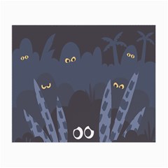 Ghost Halloween Eye Night Sinister Small Glasses Cloth by Mariart