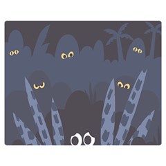 Ghost Halloween Eye Night Sinister Double Sided Flano Blanket (medium)  by Mariart