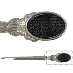 Gray Plaid Black Letter Openers by Mariart