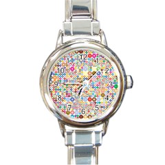 Circle Rainbow Polka Dots Round Italian Charm Watch by Mariart