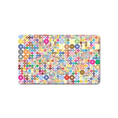 Circle Rainbow Polka Dots Magnet (name Card) by Mariart