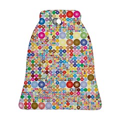 Circle Rainbow Polka Dots Bell Ornament (two Sides)