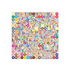 Circle Rainbow Polka Dots Satin Bandana Scarf