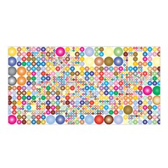 Circle Rainbow Polka Dots Satin Shawl by Mariart