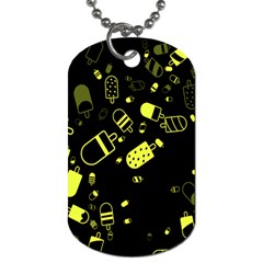 Ice Cream Cool Yellow Dog Tag (two Sides)