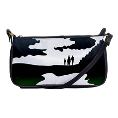 Landscape Silhouette Clipart Kid Abstract Family Natural Green White Shoulder Clutch Bags by Mariart