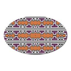 Purple And Brown Shapes                                  Magnet (oval) by LalyLauraFLM