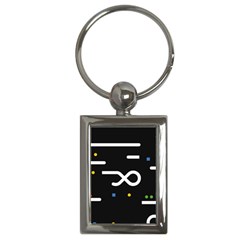 Line Circle Triangle Polka Sign Key Chains (rectangle) 