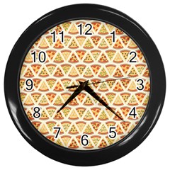 Food Pizza Bread Pasta Triangle Wall Clocks (black)