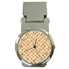 Food Pizza Bread Pasta Triangle Money Clip Watches by Mariart