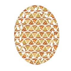 Food Pizza Bread Pasta Triangle Ornament (oval Filigree)