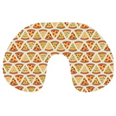 Food Pizza Bread Pasta Triangle Travel Neck Pillows by Mariart