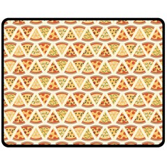 Food Pizza Bread Pasta Triangle Double Sided Fleece Blanket (medium)  by Mariart