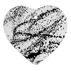 Ink Splatter Texture Ornament (heart)