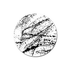 Ink Splatter Texture Magnet 3  (round) by Mariart