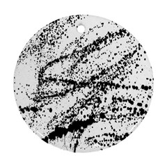 Ink Splatter Texture Round Ornament (two Sides)