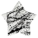 Ink Splatter Texture Star Ornament (Two Sides) Back