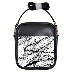 Ink Splatter Texture Girls Sling Bags