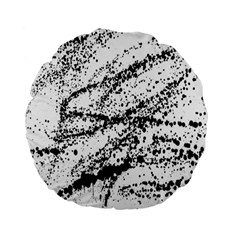 Ink Splatter Texture Standard 15  Premium Flano Round Cushions by Mariart