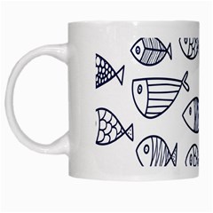 Love Fish Seaworld Swim Blue Sea Water Cartoons White Mugs