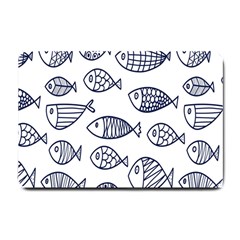 Love Fish Seaworld Swim Blue Sea Water Cartoons Small Doormat  by Mariart