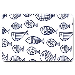 Love Fish Seaworld Swim Blue Sea Water Cartoons Large Doormat 