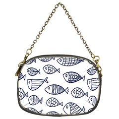 Love Fish Seaworld Swim Blue Sea Water Cartoons Chain Purses (two Sides)  by Mariart