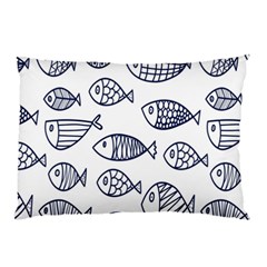 Love Fish Seaworld Swim Blue Sea Water Cartoons Pillow Case (two Sides)