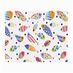 Love Fish Seaworld Swim Blue White Sea Water Cartoons Rainbow Small Glasses Cloth (2-Side) Front