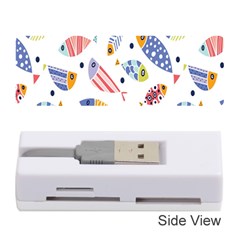 Love Fish Seaworld Swim Blue White Sea Water Cartoons Rainbow Memory Card Reader (stick) 