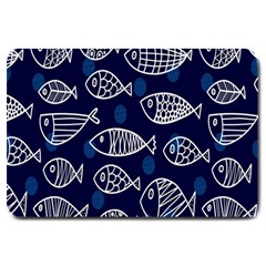 Love Fish Seaworld Swim Blue White Sea Water Cartoons Large Doormat 