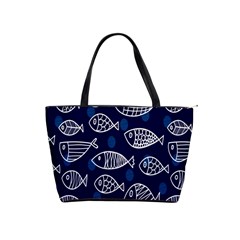 Love Fish Seaworld Swim Blue White Sea Water Cartoons Shoulder Handbags