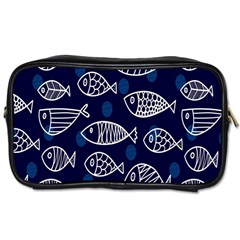 Love Fish Seaworld Swim Blue White Sea Water Cartoons Toiletries Bags by Mariart