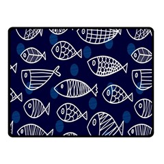 Love Fish Seaworld Swim Blue White Sea Water Cartoons Fleece Blanket (small)