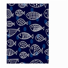 Love Fish Seaworld Swim Blue White Sea Water Cartoons Large Garden Flag (two Sides) by Mariart