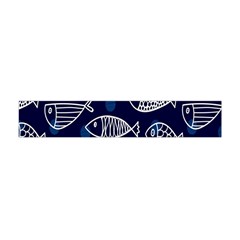 Love Fish Seaworld Swim Blue White Sea Water Cartoons Flano Scarf (mini) by Mariart