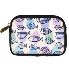 Love Fish Seaworld Swim Blue White Sea Water Cartoons Rainbow Polka Dots Digital Camera Cases by Mariart