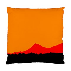 Mountains Natural Orange Red Black Standard Cushion Case (one Side)