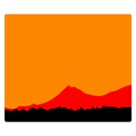 Mountains Natural Orange Red Black Double Sided Flano Blanket (Small)  50 x40  Blanket Back