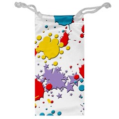 Paint Splash Rainbow Star Jewelry Bag
