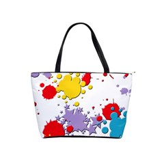 Paint Splash Rainbow Star Shoulder Handbags by Mariart