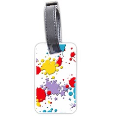 Paint Splash Rainbow Star Luggage Tags (one Side) 